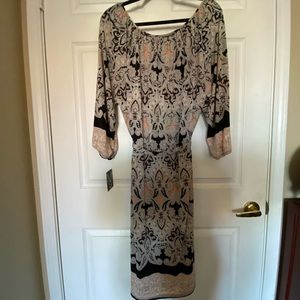 Multicolor 3 quarter sleeve dress